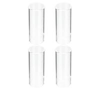4 Pièces Slide de Guitare en Verre 2,36 Pouces | Son Clair, Finition Lisse à Haute Transparence, Fit Stable, Musique Folk et Blues, Usage Polyvalent