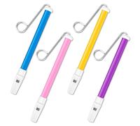 4 Pièces Slide Whistle Instrument,Sifflet Coulissant en Plastique avec Tige en Acier Inoxydable,Flûte Coulissante Instrument de Musique
