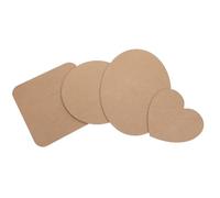 4 Pièces Socle en Bois Soi-même pour Bricolage Argile Marron
