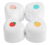 4 Pièces Soin Lèvres Fruité 5,8g Compact Hydratant | Parfum Fraise Melon Pêche Pamplemousse, Format Voyage, Finition Glowy, Usage Extérieur