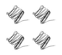 4 Pièces Sonde de Température Ntc 10k Ohm Magnétique en Acier Inoxydable | Boîtier Étanche Noir, Câble de 2m, Fixation sur Tuyaux Métalliques, pour Chaudières, Séchage et Contrôle à Zones Multiples