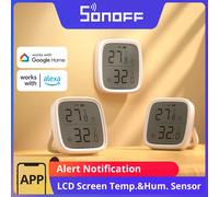 4 pièces SONOFF SNZB-02D Thermomètre numérique LCD Zigbee, capteur intelligent de température et d'humidité, surveillance par application, compatible avec Alexa et Google