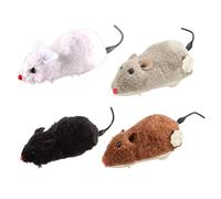 4 Pièces Souris À Remonter pour Chat, Souris Mécanique Jouet Chat, Jouet Souris Interactif pour Chat, Courses Réalistes, Plaisir De Chasse, Jeu Interactif pour Chatons, Divertissement pour Animaux