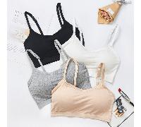 4 pièces Soutiens-gorge de sport multicolores pour femmes, veuillez commander une taille au-dessus car ils sont petits. L,M,S,XLUnicoloreÉtoffe