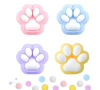 4 Pièces Squishy Kawaii Patte de Chat, Jouet Patte de Chat Anti Stress, Mini, Fufu Squishy Pack, pour Enfants et Adultes Relaxation Jouet, Soulager Le Stress (4 Couleurs)