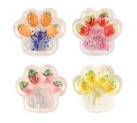 4 Pièces Squishy Patte de Chat Fruit, Chat Jouet Anti Stress | Squishy Anti Stress, Patte de Chat Squishy, Squishy Chat, Patte de Chat à Presser, Fidget Toys pour Relaxant Aider L'anxiété