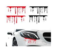 4 Pièces Stickers Tache de Sang Voiture, Autocollant de Voiture Goutte de Sang Stickers Tuning Voiture Halloween Sticker Decoration