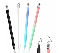 4 Pièces Stylet Tactile Universel pour Tablette et Smartphone, Stylus Capacitif 2-en-1, Stylo Tactile Double Usage Compatible avec Écrans Tactiles Android/iOS