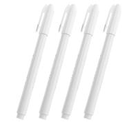4 Pièces Stylo à Pigment Comestible Blanc en Plastique | Pointe Souple, Prise en Main Facile, Créations DIY pour Fondant et Biscuits