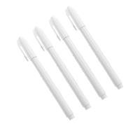 4 Pièces Stylo à Pigments Comestibles Blanc en Plastique | Pointe Souple, Moins Fragile, pour Créations Décoratives et Pâtisserie