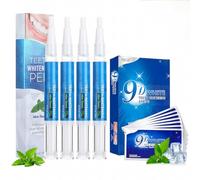 4 Pièces Stylo Blanchiment Dents, Blanchiment Dentaire Stylo Éclaircissement Très Efficace Peau Doux Rapide Portable et Pratique pour Nettoyage Quotidien avec 14 Teeth Whitening Strips