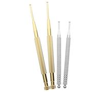 4 Pièces Stylo Stimulateur Auriculaire en Acier Inoxydable | Réflexologie Auriculaire, Sonde de Cps Eille, Détecteur Dien Chan, Positionnement Précis et Embout Boule Protecteur