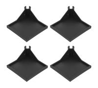 4 Pièces Support D’Angle 16mm en Plastique Noir | Montage Rapide par Clip, Étagère Compacte pour Serrage Intérieure, Optimise L’espace Autour des Pots