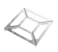 4 Pièces Support D’angle, Équerre de Fixation à Trois Faces | Montage par Trous Multiples, Acier Inoxydable Argenté, Renfort pour Étagère, Bureau, Atelier