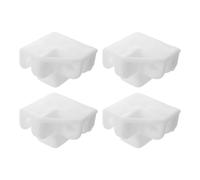 4 Pièces Support D’Angle pour Tente à Quatre Pieds, Plastique Blanc | Accessoire de Réparation Modulaire, Fixation Rapide, pour Structures de Gazebo et Cadres Pop Up Canopy