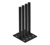 4 Pièces Support d Étagère Flottante Invisible en Fer Noir 14,5 CM | Montage Mural Trous Prépercés, Charge Lourde et Finition Mate, pour Placard et Salle de Bain