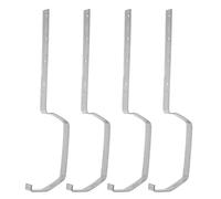 4 Pièces Support de Gouttière en Fer Robuste, Charge Lourde | Métal Argenté, Installation Facile, Limite L’affaissement, Usage Résidentiel sous Fortes Pluies