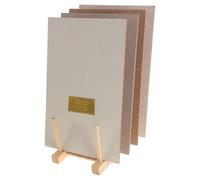 4 Pièces Support de Présentation D’ongles en Bois Grand Format | Surface Lisse, Base Silicone Antidérapante, Rangées Inclinées à 15 Degrés, Bords Arrondis