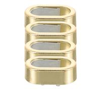 4 pièces Support de Tringle à Penderie Base dorée, en Alliage de Zinc | Montage Rapide, Finition Brillante Galvanisée, pour Placard et Présentoirs de Vêtements, Format 4x2,5x1,5cm