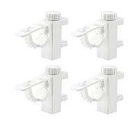 4 Pièces Support de Tringle à Rideaux sans Perçage, Support Réglable ABS Haute Résistance, Crochet Pivotant 360°, Installation Facile sans Outils, Organisateur Polyvalent pour Rideaux et Serviettes