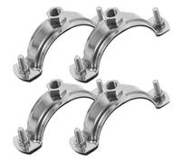 4 Pièces Support de Tuyau, Collier Plomberie Réglable 20-200 MM | Colliers de Serrage Métallique Inox, Clip Étanche, Clips de Tuyau, pour Réparations de Plomberie, Bricolage et Tuyauterie