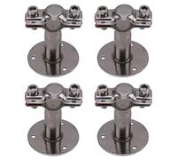 4 Pièces Support de Tuyauterie Base en Acier Inoxydable 304, Clip | Fixation Murale Stable, Boulon D’expansion M8, pour Tube 15 à 159mm, Usage Alimentaire et Industriel