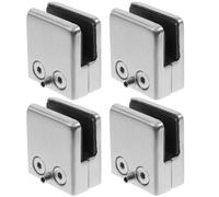 4 Pièces Support D'étagère en Verre sans Cadre | Fixation sans Perçage, Joint Caoutchouc Anti-rayure, Épaisseur 9-12mm, pour Salles de Bains et Caves