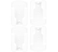 4 Pièces Support Mural Adhésif, Rangement Blanc en Plastique | Design Fermé Minimaliste, Installation Rapide, pour Télécommandes TV et Appareils de Streaming, Murs Lisses