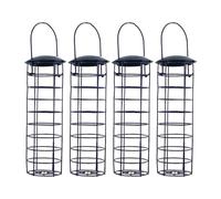 4 Pièces Support pour Boules De Graisse Oiseaux, Mangeoire Oiseaux Exterieur À Suspendre Boule De Graisse, Dispensateur en Métal Fournitures pour Sauvages Extérieurs Verts