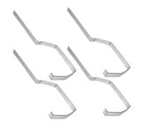 4 Pièces Supports de Gouttière de Toit Métalliques en Fer | Préserve L’alignement, Limite L’affaissement, Installation Simple, Finition Argenté, Usage Extérieur pour Toitures