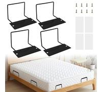 4 Pièces Supports De Matelas Anti-Glissement, Butée De Glissement De Matelas, Anti Glisse Arret Matela, Avec Ruban Adhésif Double Face Et Vis, pour La Plupart Des Cadres De Lit(Hauteur 10 cm)