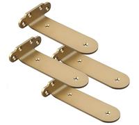 4 Pièces Supports D'Étagère Flottants Mural, Équerre Étagère de Fixation Invisible, Support Etagere Murale, pour Étagère de Stockage | Bibliothèque - avec vis(Gold,30cm/11.8in)