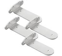 4 Pièces Supports D'Étagère Flottants Mural, Équerre Étagère de Fixation Invisible, Support Etagere Murale, pour Étagère de Stockage | Bibliothèque - avec vis(Silver,10cm/4.0in)