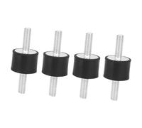 4 Pièces Supports D'isolateur Anti-vibrations avec Goujons, Supports en Caoutchouc M6 Mâles Anti-vibrations Silentblock Résistant aux Chocs Bobines pour Voiture Bateau Mécanique