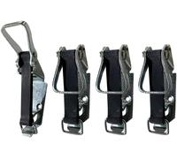 4 Pièces Supports Pelles Pour Galeries Toit, Supports De Montage De Pelles En Métal Et Caoutchouc, Support Pelle Galerie Toit Pour Camion, Accessoires Voiture Pour Galerie Toit Bat[Car4211976]