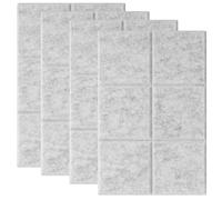 4 Pièces Tableau D'affichage en Feutre,Tableau Mémo,Tableau Liege,Tableau d'Affichage,Tableau en Liège,Tableau en Feutre,pour Murs de Photos,Tableaux D'affichage,Tableaux Mémo,30 x 20cm(Gris)