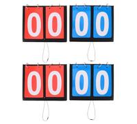 4 Pièces Tableau de Score Basket Double Face à Deux Chiffres Portable | Cadre Renforcé, Base Stable Antidérapante, Chiffres Contrastés Lisibles, Mises à Jour Rapides pour Tournois et Gymnases