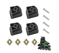 4 Pièces Tampon de Frein Roller, Ensemble Freins Universels pour Patins, Frein Tampon Roller, Tampon de Frein de Roller, Remplacement pour Frein Inline, pour Rollers(Noir)