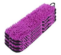 4 Pièces Tampon de Rechange en Fibre Synthétique, Lavable | Usage Sec ou Humide, Retient Poussière et Débris, pour Sols en Bois, Compatible Plupart des Balais Plats