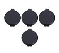 4 Pièces Tampon Encreur Noir Rond, Transfert D’encre Uniforme | PVC et Plastique, Usage DIY et Opérations Bancaires, Cartes D’identité Sécurisées et Billets, Effet Solide