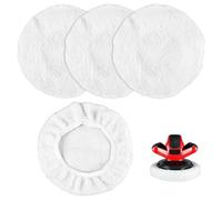 4 Pièces Tampon Polissage en Laine pour Machines à Polir de 220 mm-250 mm | Machine à Polir Sans Fil pour Einhell Ce-Cb 18/254 Li&Cc-Po 90, Conviennent pour Polissage des Voitures, Métaux et Bois