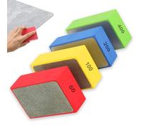 4 Pièces Tampons de Polissage Diamant à la Main, Disques Abrasifs pour le Verre, Set de Disques Abrasifs Diamantés, Pour le Ponçage, le Polissage et L'aiguisage, 60#, 100#, 200#, 400#
