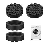 4 Pièces Tapis Anti Vibration Machine à Laver, Anti-vibrations Universels en Silicone Patin Caoutchouc Antibruit Pied Bottom Pad Réduire Le Bruit pour lave-linge Séchoirs Meubles protection de sol