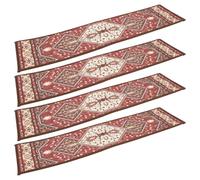 4 Pièces Tapis D’escalier Antidérapant en Polyester | Pose Rapide, Réduit le Bruit des Pas, Protège Garçon et Filles et Animaux, pour Bois et Autres Surfaces