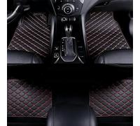4 Pièces Tapis de Sol de Voiture en Cuir pour Honda Jade 5-Seats 2013-2020, Imperméables Antidérapants Tous Temps Accessoires d'Intérieur Protecteur,Black-Red