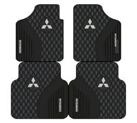 4 Pièces Tapis de Sol de Voiture pour Mitsubishi Outlander III 2015-2018, Talonnette en Caoutchouc Renforcé Broderie Sports Protecteurs Antidérapants Accessoires
