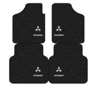 4 Pièces Tapis de Sol de Voiture pour Mitsubishi Outlander III 2015-2018, Talonnette en Caoutchouc Renforcé Broderie Sports Protecteurs Antidérapants Accessoires