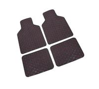 4 Pièces Tapis de Sol pour Citroen Berlingo C-Elysee C1 C3 C5 C6 C4 DS5, Tapis de Protection Moquette Antidérapant Talonnette Tapisets Coussinets Pieds Toutes Saisons,Black and Red Lines