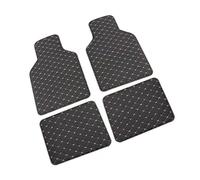 4 Pièces Tapis de Sol pour Citroen C3-XR I 2014-2018, Tapis de Protection Moquette Antidérapant Talonnette Tapisets Coussinets Pieds Toutes Saisons,Black and Rice Lines