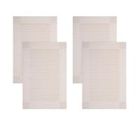4 Pièces Tapis de Table en PVC Blanc, Style Russe Tissé | Surface Antidérapante Lavable, Protège les Plans de Travail, pour Formation Ongulaire et Bricolage